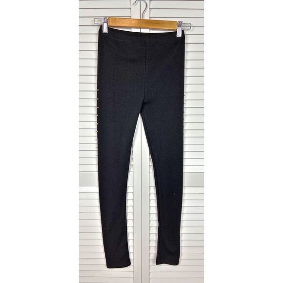 Black Gold Studded Leggings | Size Small (No Tag) - Picture 5 of 5